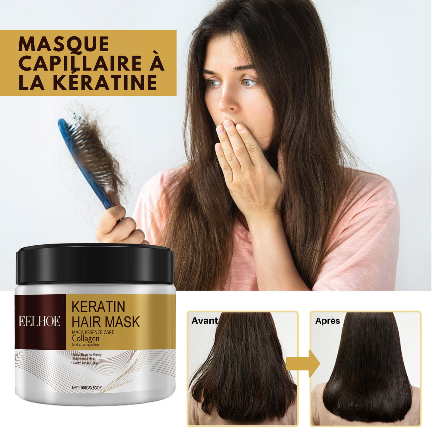 Masque Cheveux Collagène & Argan – 100ml
